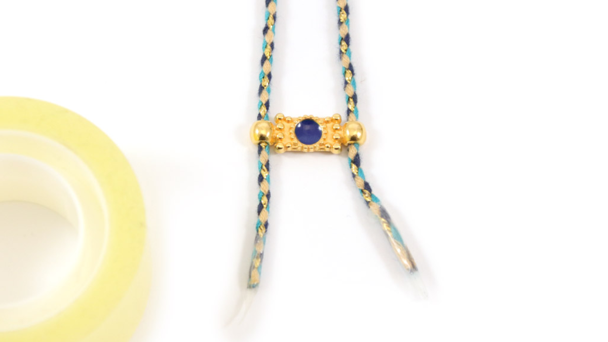 Stacking of bohemian chic necklaces with gemstones and charms : Step 1 Stacking of bohemian chic necklaces with gemstones and charms : Step 1