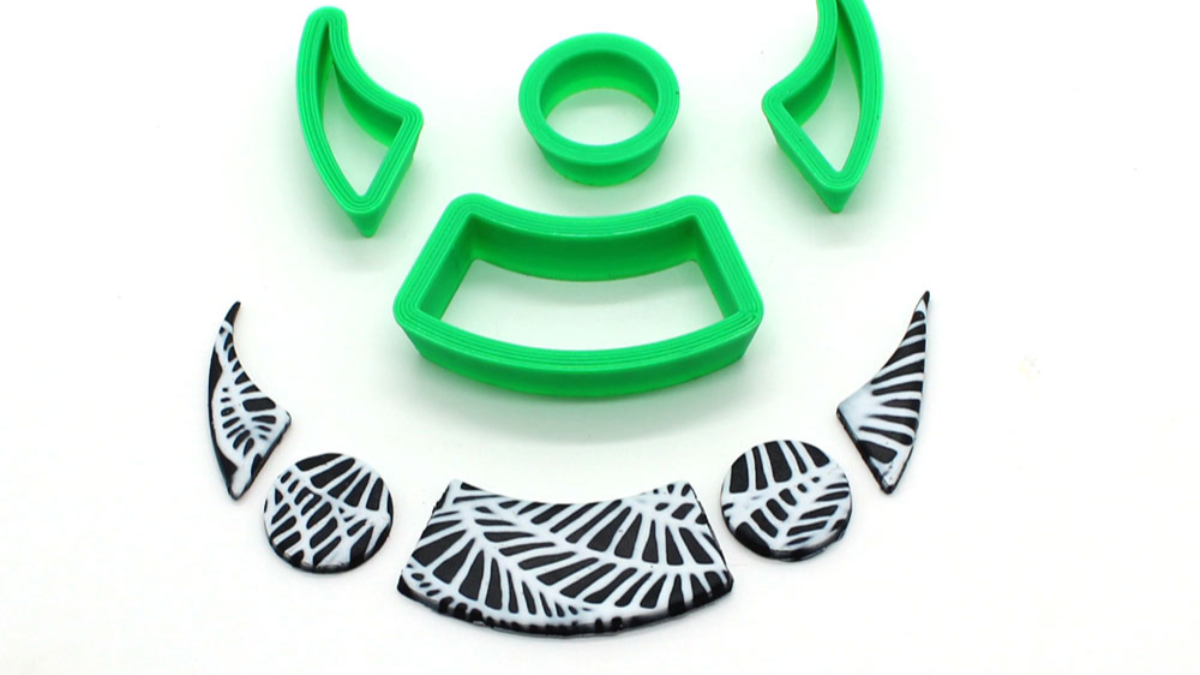 Necklaces with the polymeric technique of mokumé : Step 7 Necklaces with the polymeric technique of mokumé : Step 7