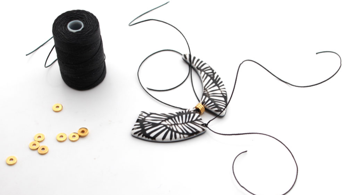 Necklaces with the polymeric technique of mokumé : Step 14 Necklaces with the polymeric technique of mokumé : Step 14