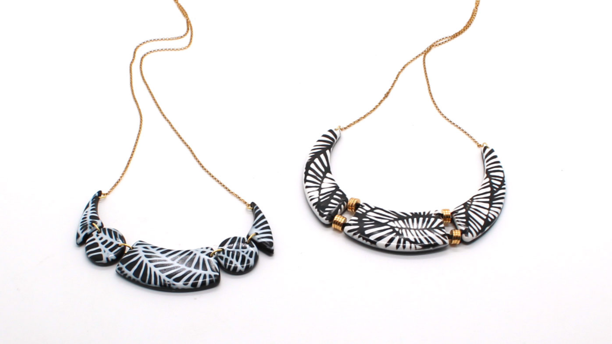 Necklaces with the polymeric technique of mokumé : Step 15 Necklaces with the polymeric technique of mokumé : Step 15