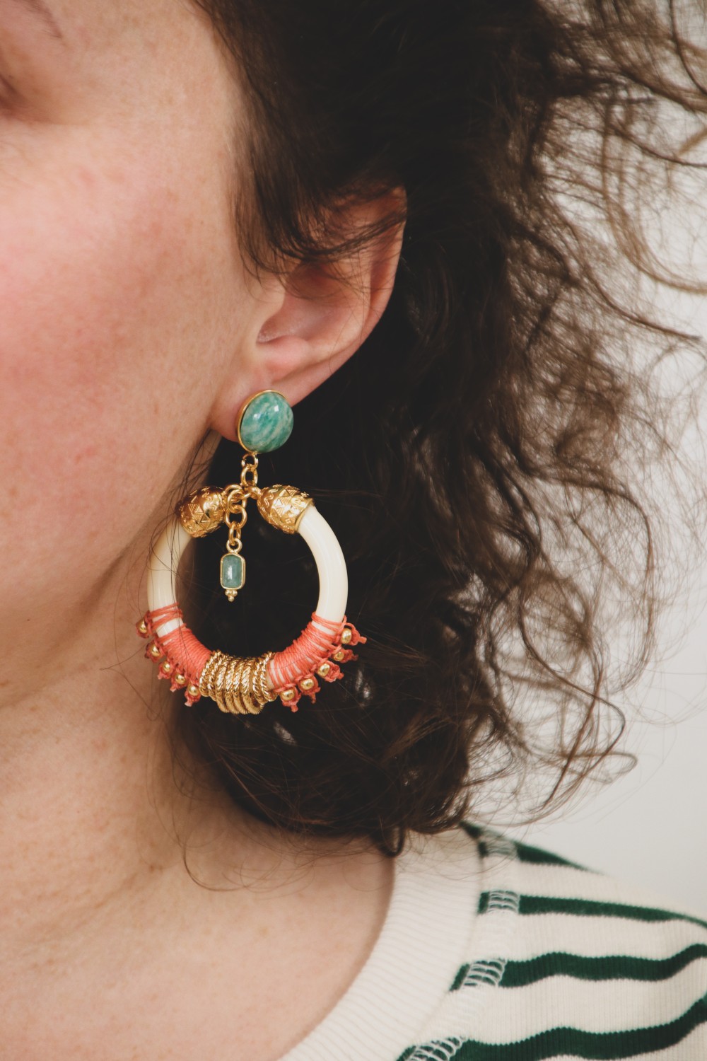 Schema Micro macrame amazonite earrings Schema Micro macrame amazonite earrings