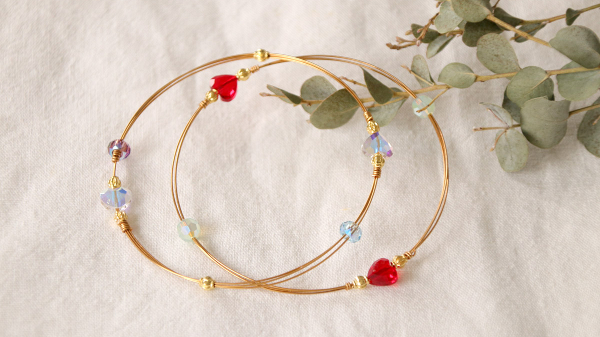 DIY PureCrystal metal heart beads