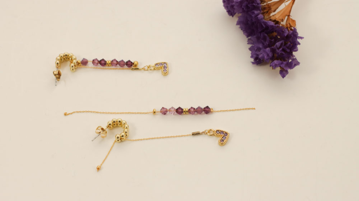 Tuto duo of earrings with zircons, spinning tops and Miyuki charm : Step 4 Tuto duo of earrings with zircons, spinning tops and Miyuki charm : Step 4