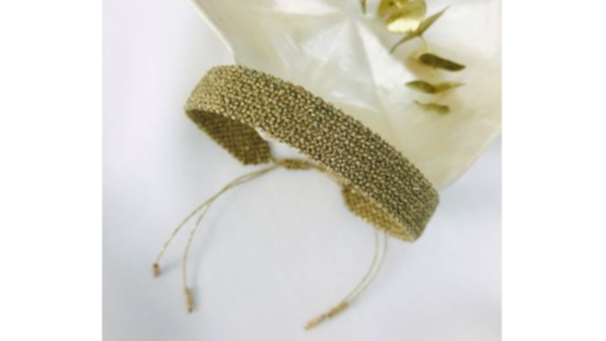 Plain or patterned bracelets in micro macramé with Linhasita waxed thread : Step 22