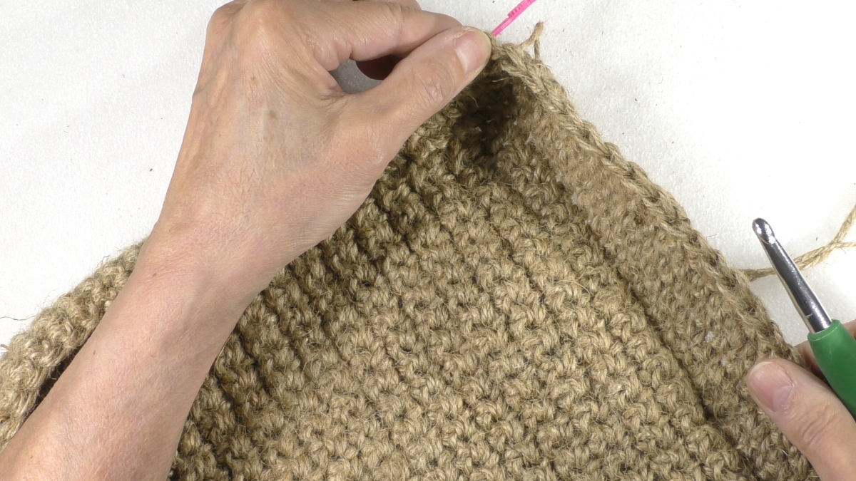 DIY knitting and crochet bag with natural materials : Step 3