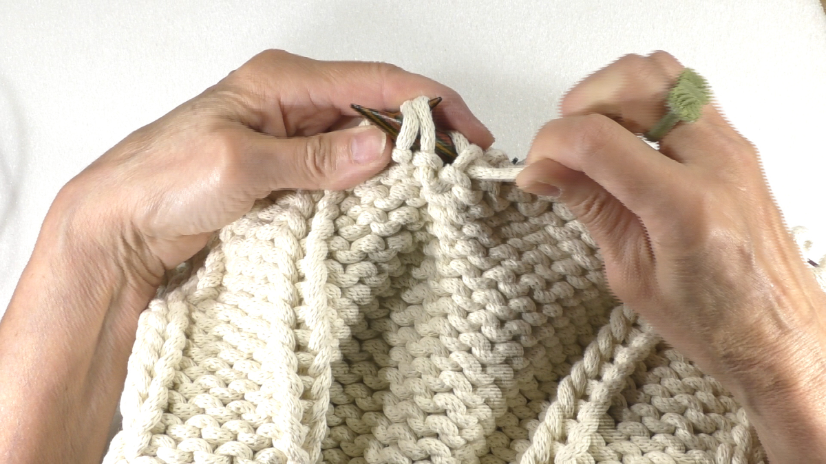 DIY knitting and crochet bag with natural materials : Step 6