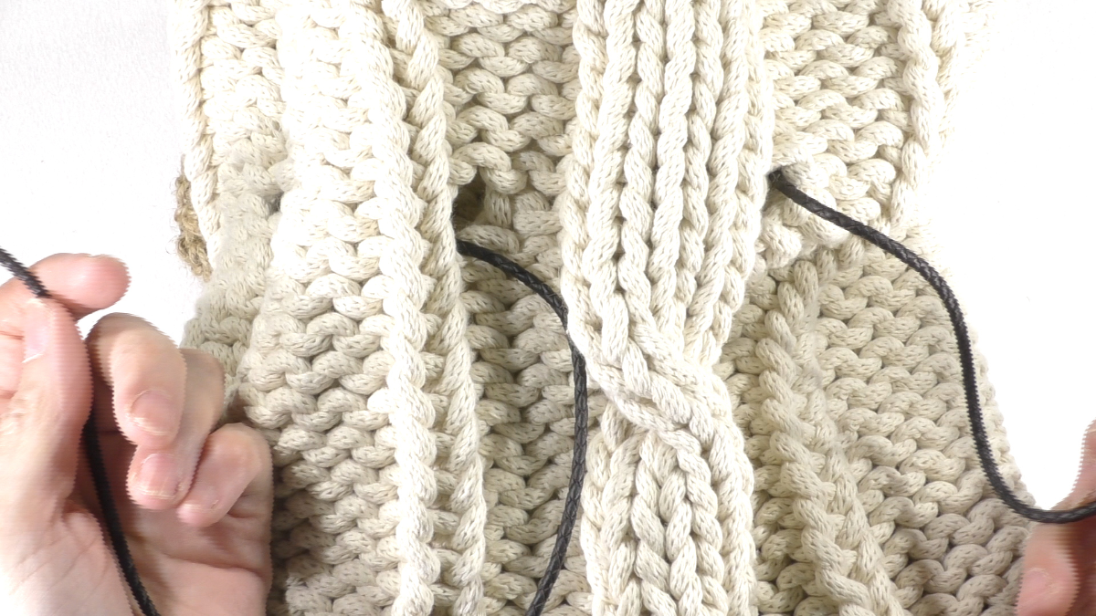 DIY knitting and crochet bag with natural materials : Step 8