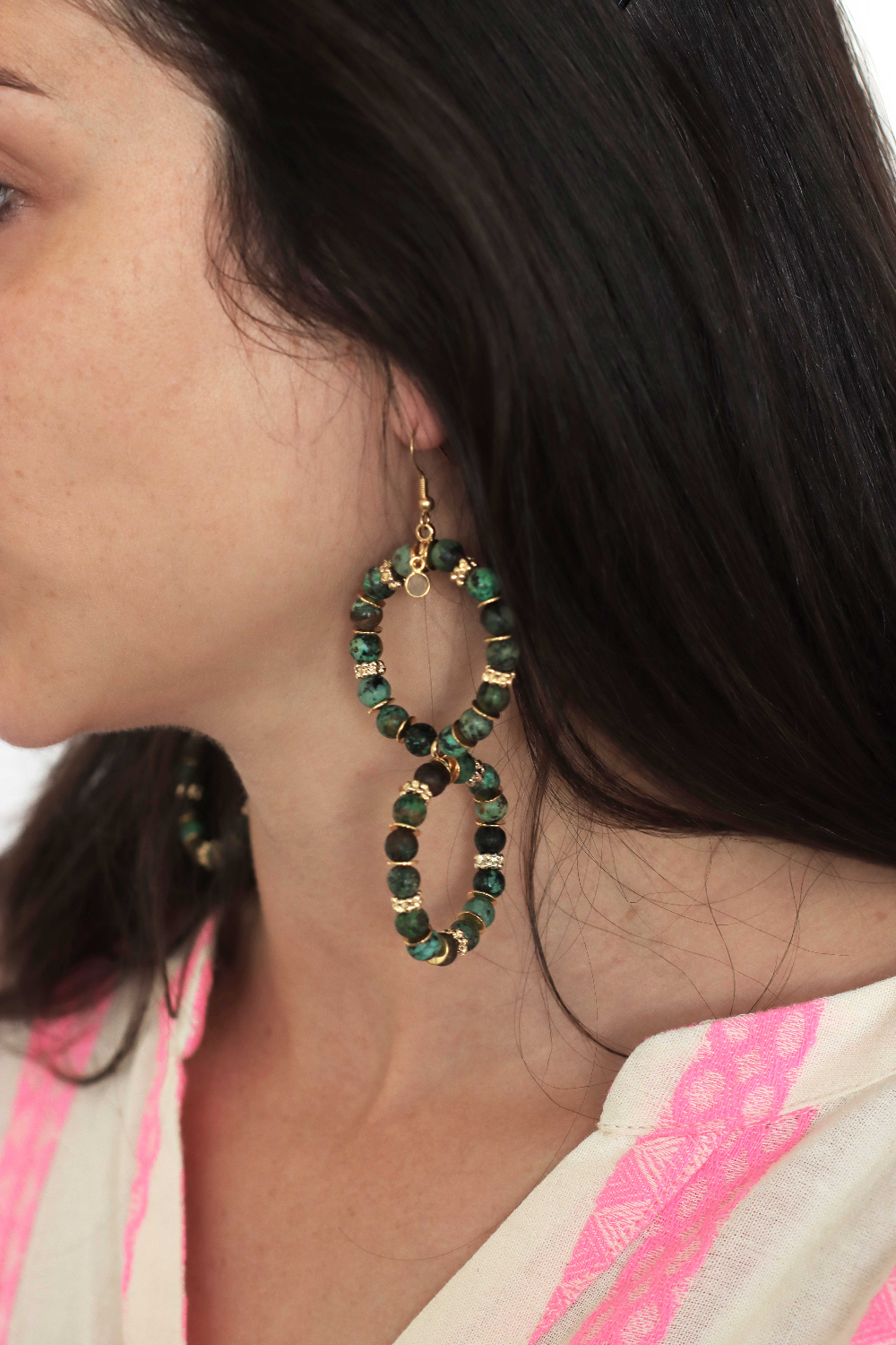 Schema Original double hoop earrings with gemstones Schema Original double hoop earrings with gemstones