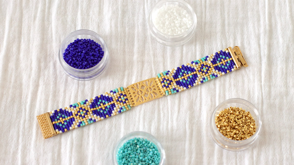 Schema Miyuki bracelet on Delicas 10/0 loom Schema Miyuki bracelet on Delicas 10/0 loom