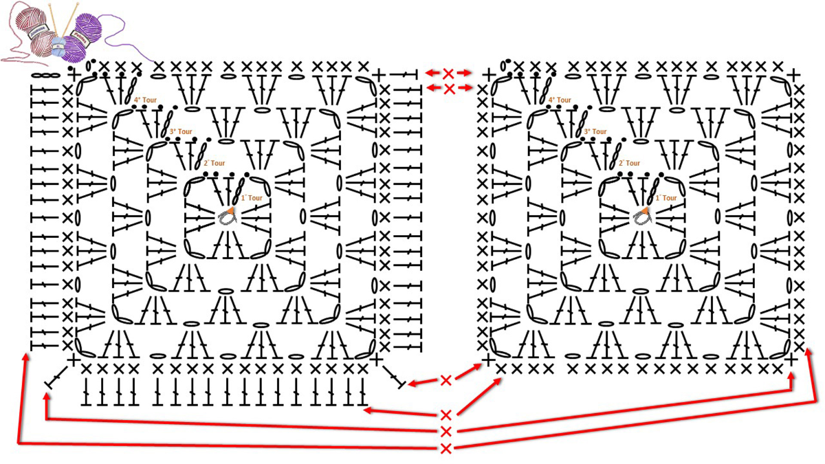 DIY Granny Bag with recycled cotton thread Nova Vita : Step 13