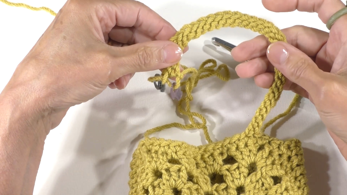 DIY Granny Bag with recycled cotton thread Nova Vita : Step 18