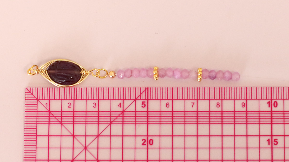 Gemstone bracelet set with Amethyst beetle wire : Step 7 Gemstone bracelet set with Amethyst beetle wire : Step 7