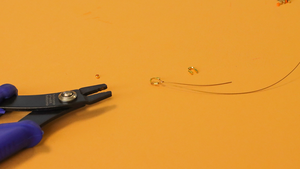 Necklace with Miyuki Delicas beads and large hole glass beads and imitation gemstone : Step 4 Necklace with Miyuki Delicas beads and large hole glass beads and imitation gemstone : Step 4