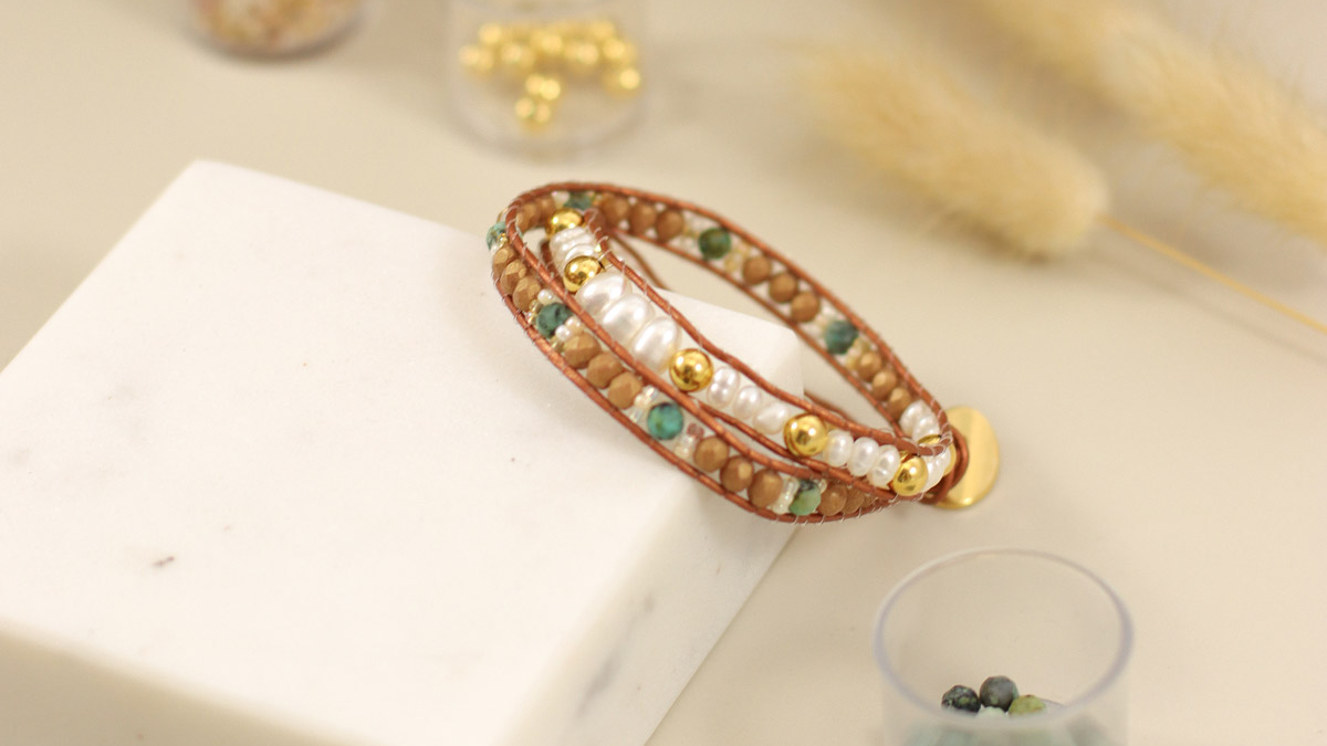 Schema  Tuto Bracelet wrap 2 turns or phone link