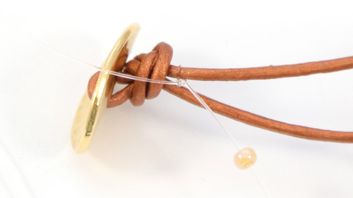 Tuto Bracelet wrap 2 turns or phone link : Step 2