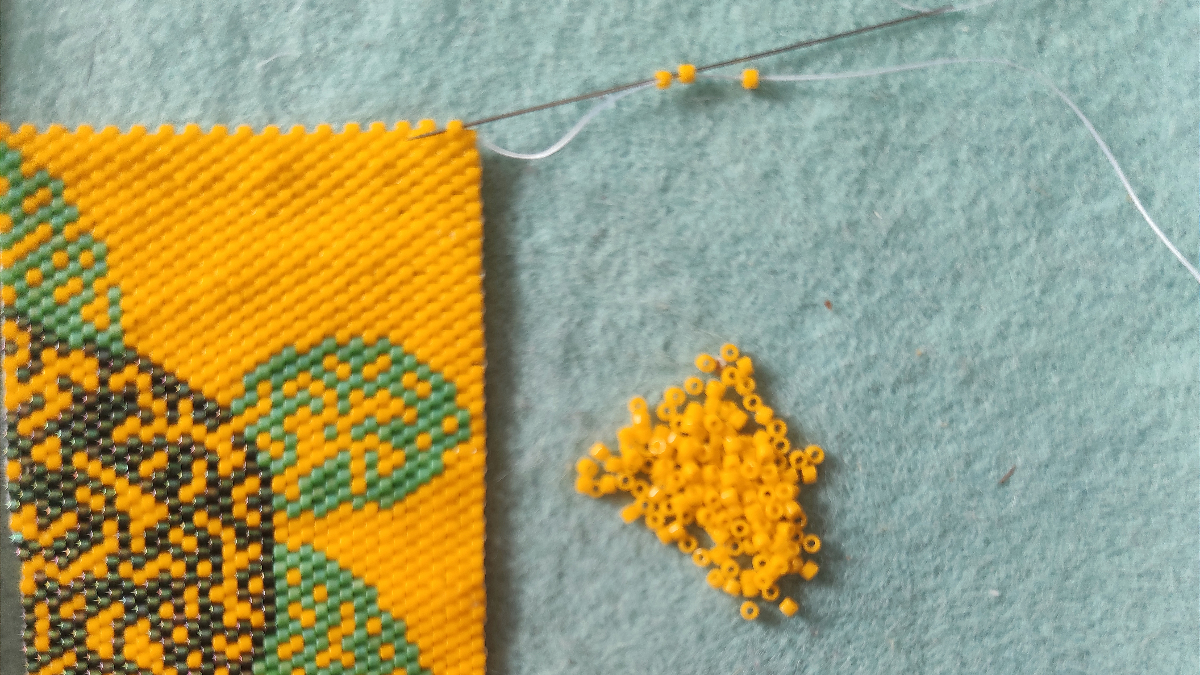 DIY Turtle beach towel with Miyuki beads : Step 5