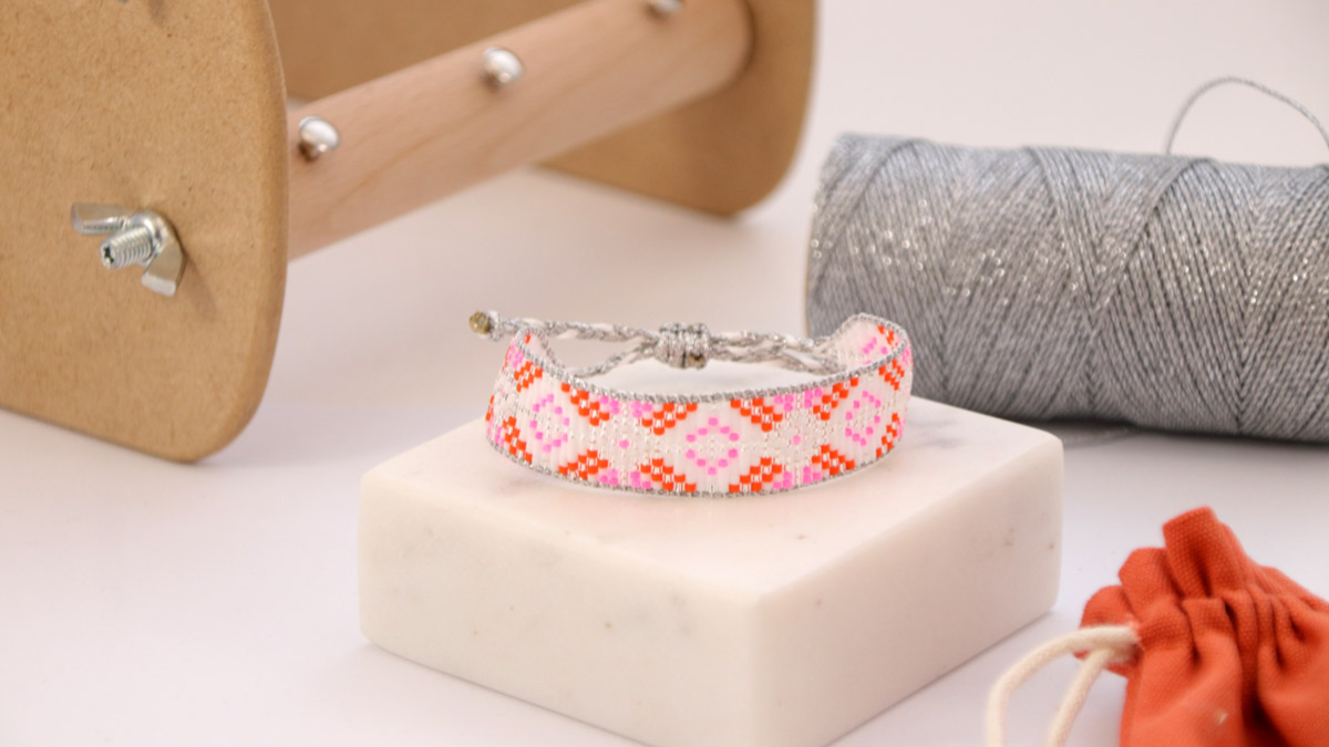 Schema Tuto Bracelet Miyuki sliding knot loom weaving Schema Tuto Bracelet Miyuki sliding knot loom weaving