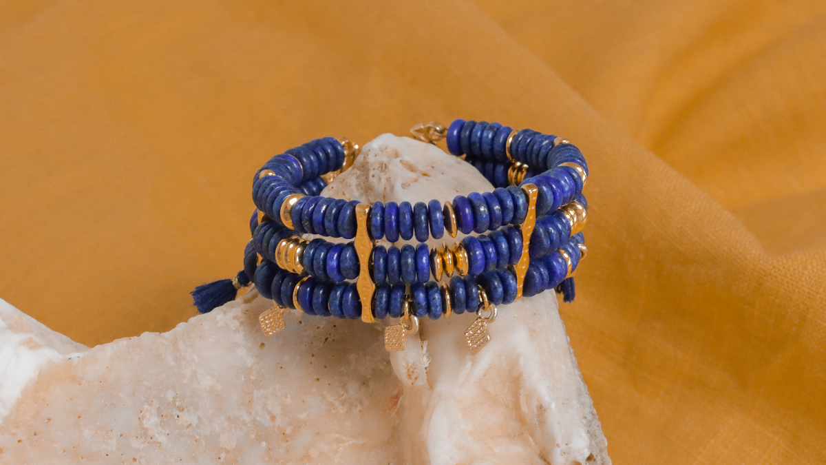 Schema Memory bracelet with Lapis Lazuli beads Schema Memory bracelet with Lapis Lazuli beads