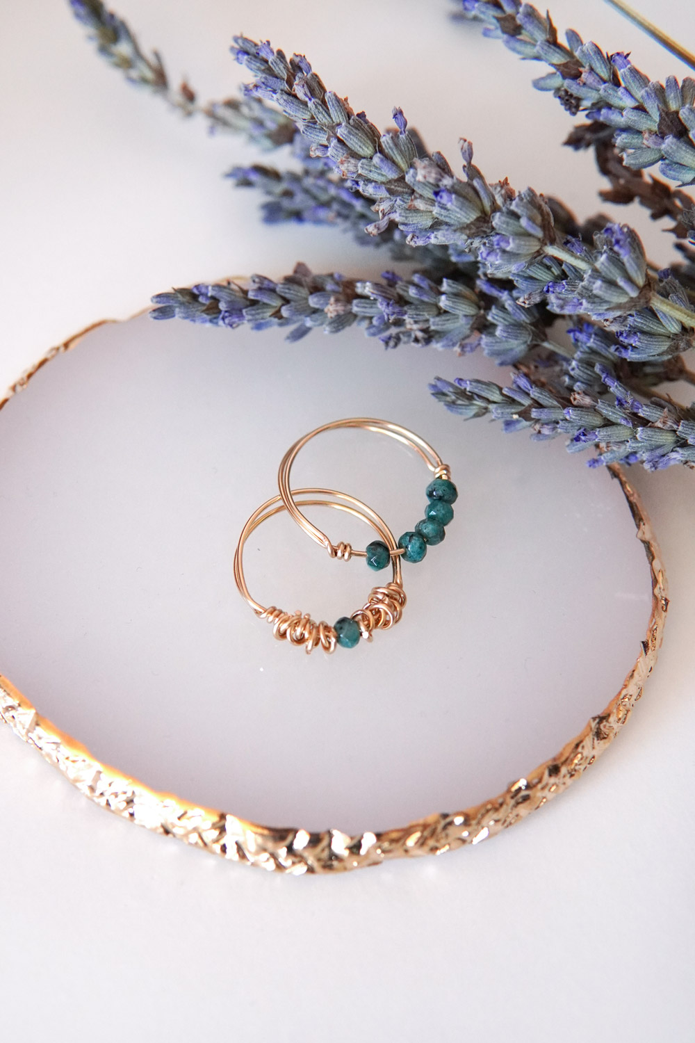 Create your own gold filled wire and gemstone ring