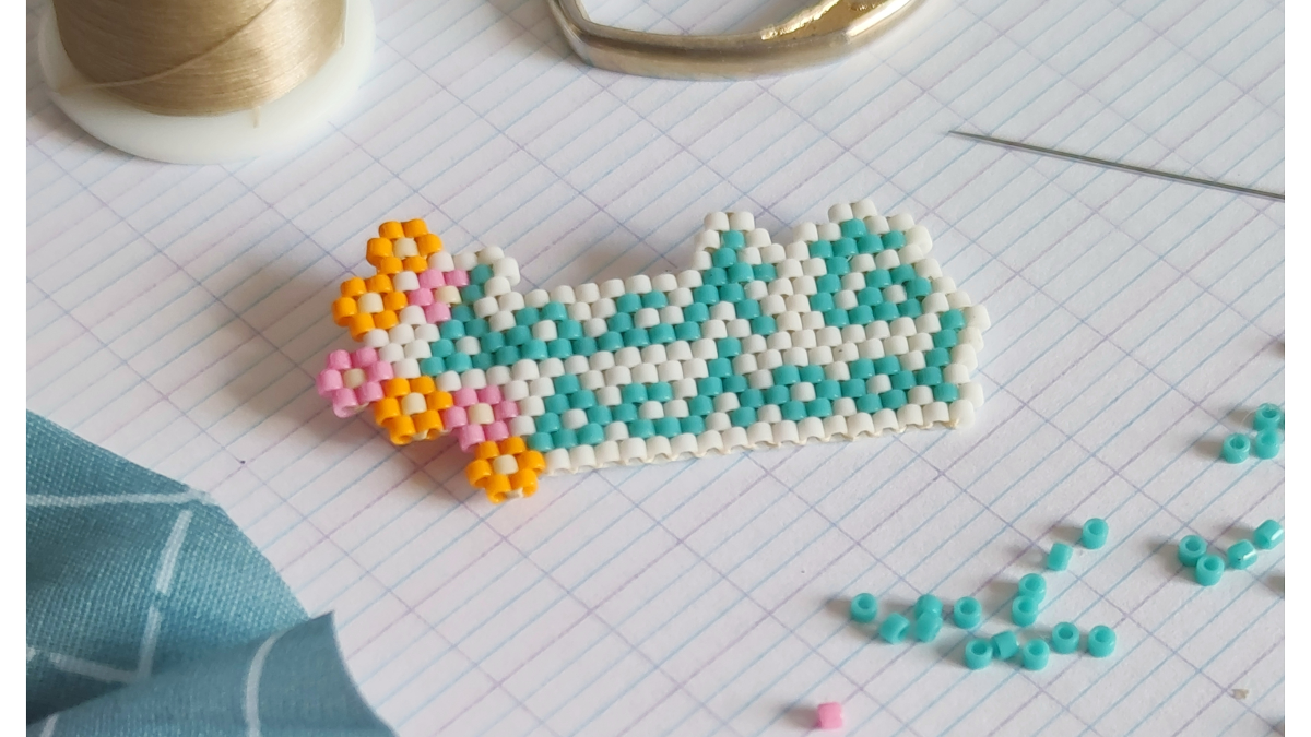 Schema DIY: binder pins made of miyuki beads brick stitch Schema DIY: binder pins made of miyuki beads brick stitch