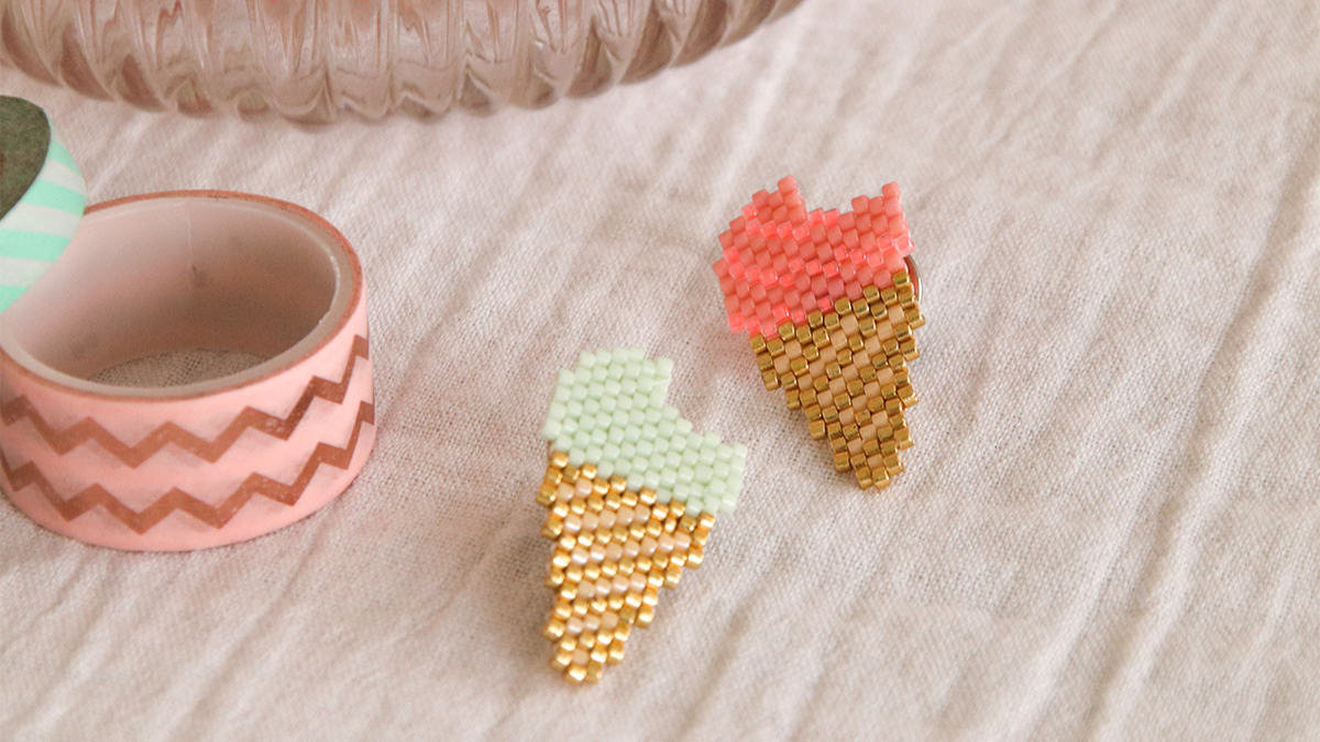 Schema  Delica Miyuki peyote weaving ice diagram