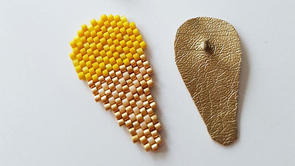 Delica Miyuki peyote weaving ice diagram : Step 20