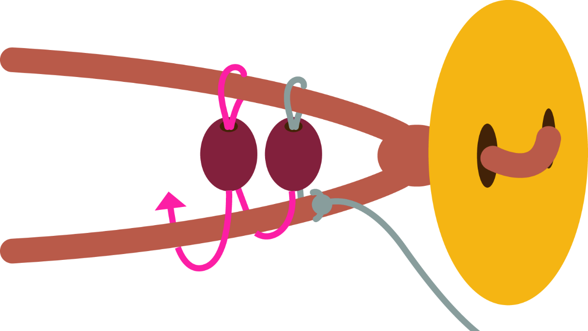 Wrap bracelet multiranks with leather cord : Step 3