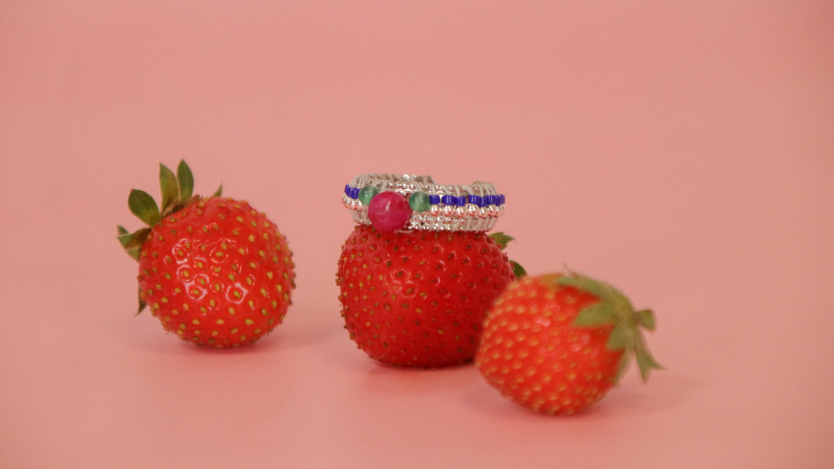 Schema  Tuto Stainless steel and gemstones ring