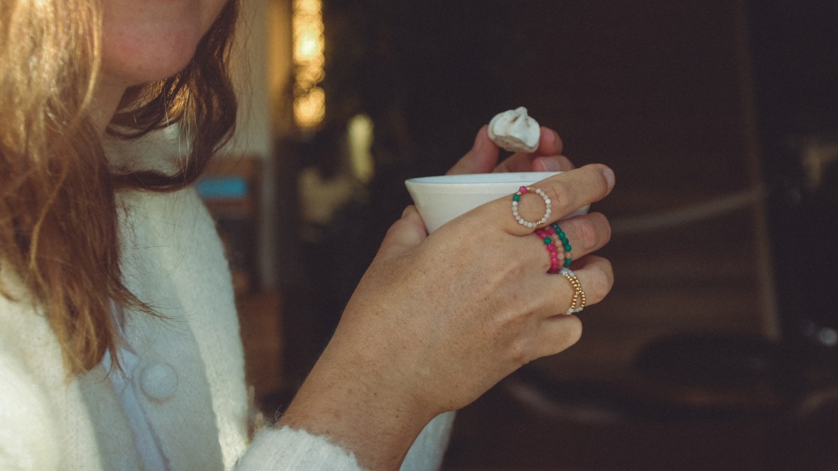 Schema  DIY ring with natural stone beads