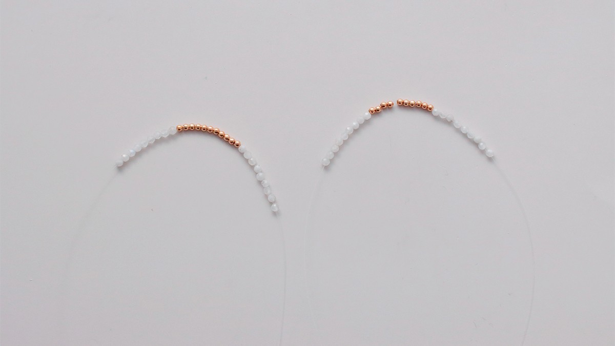 DIY ring with natural stone beads : Step 1