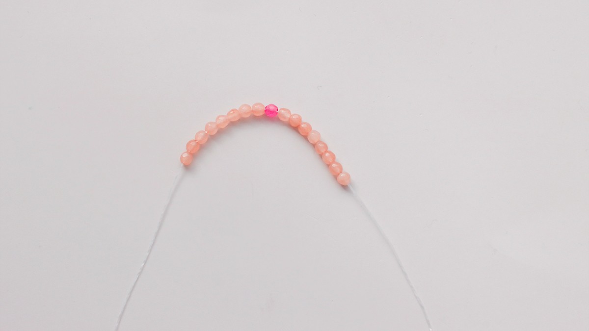 DIY ring with natural stone beads : Step 4