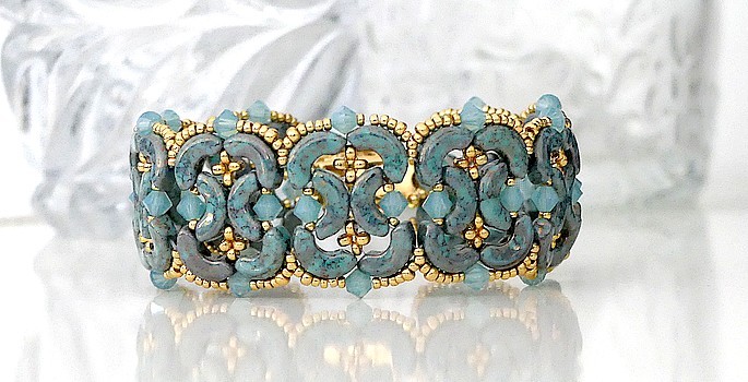 Schema  Caprice bracelet with Arcos glass beads by Puca