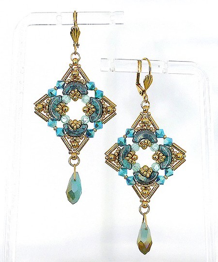 Schema  Mam'Zelle earrings with glass beads Arcos and Minos by Puca