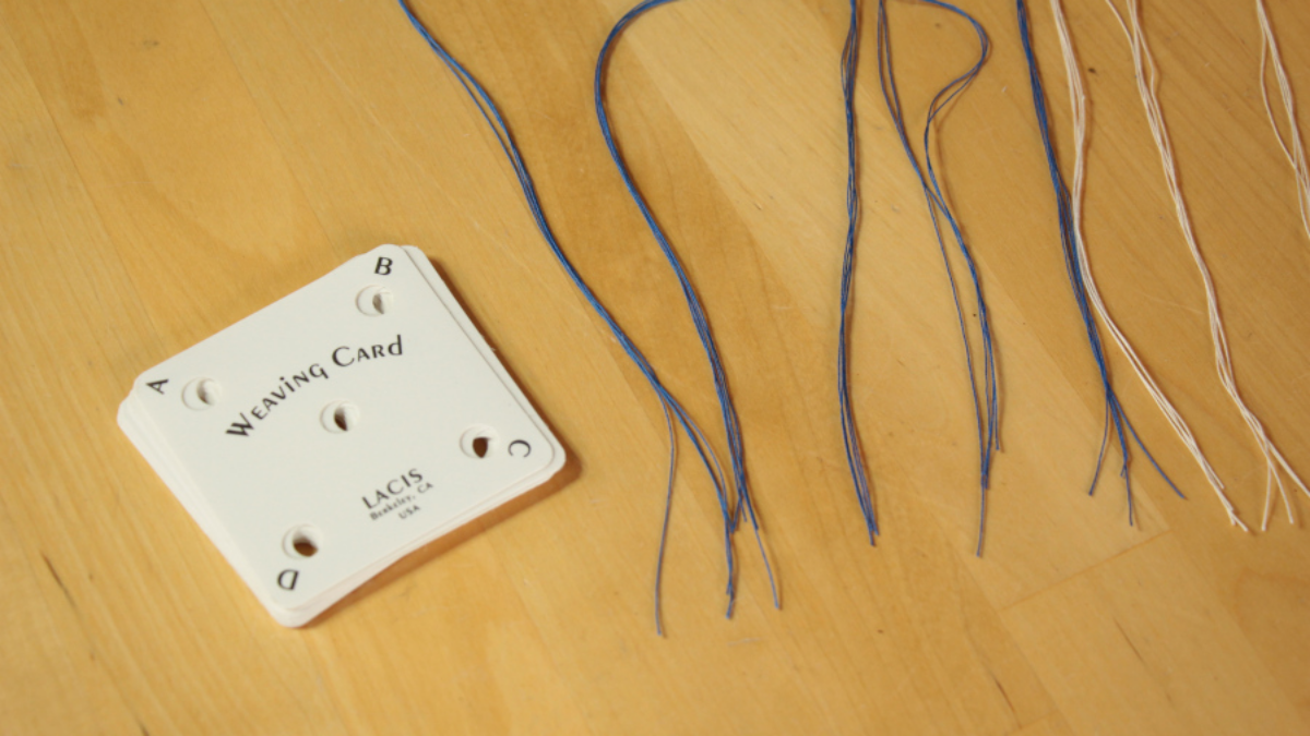 DIY Beginner Card Weaving Bracelet : Step 1