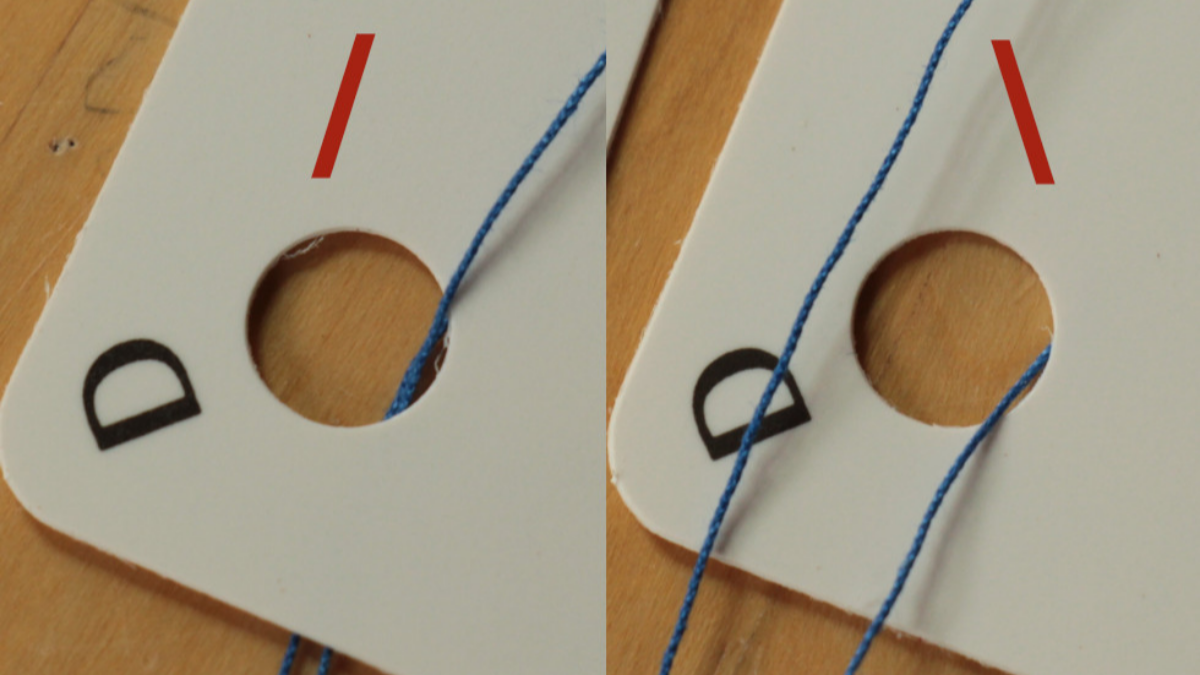 DIY Beginner Card Weaving Bracelet : Step 2