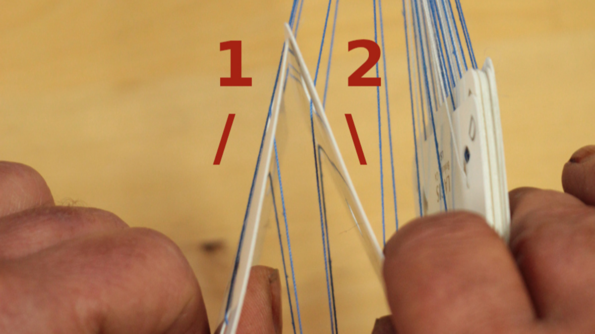 DIY Beginner Card Weaving Bracelet : Step 7