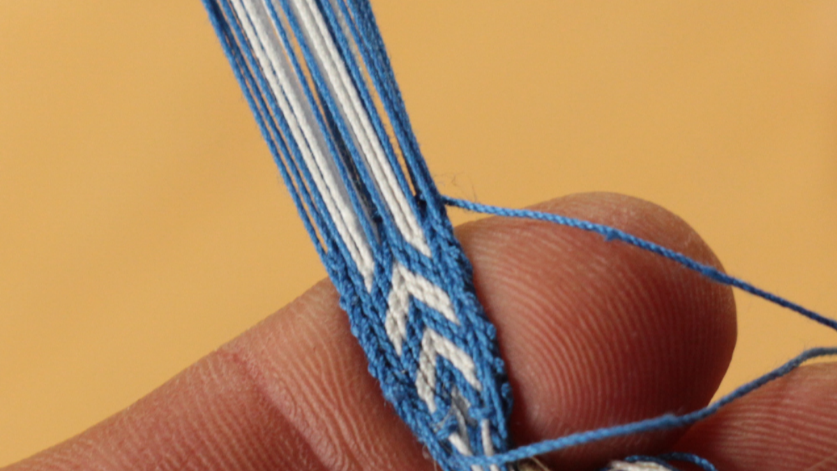 DIY Beginner Card Weaving Bracelet : Step 10