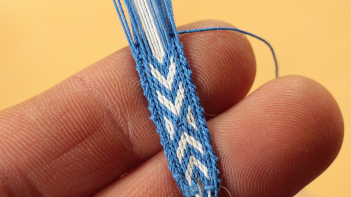 DIY Beginner Card Weaving Bracelet : Step 11
