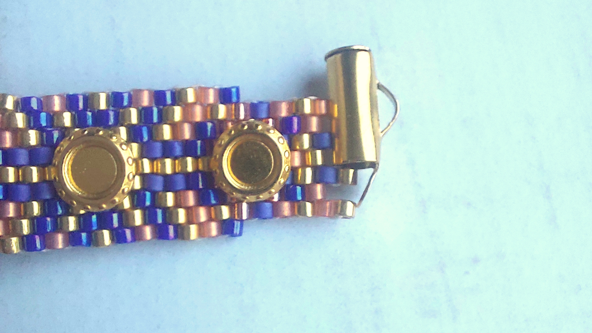 DIY Bracelet weaving peyote &amp; Pure Crystal : Step 2