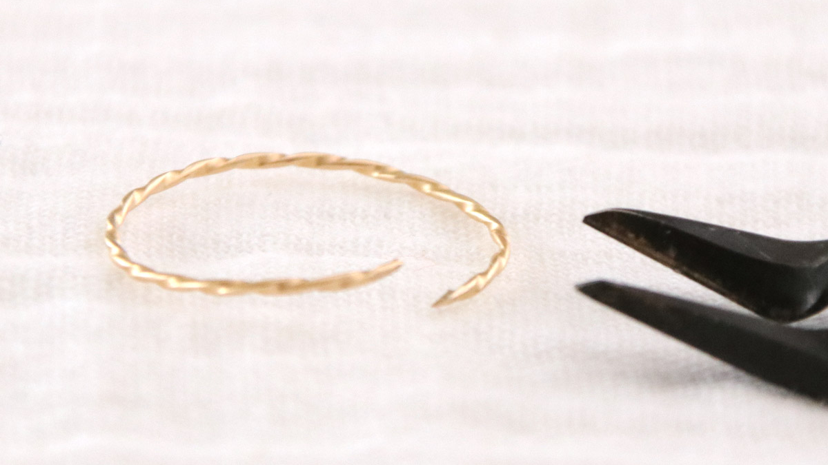 Tuto Rings with Natural Stones twisted wire gold filled : Step 5