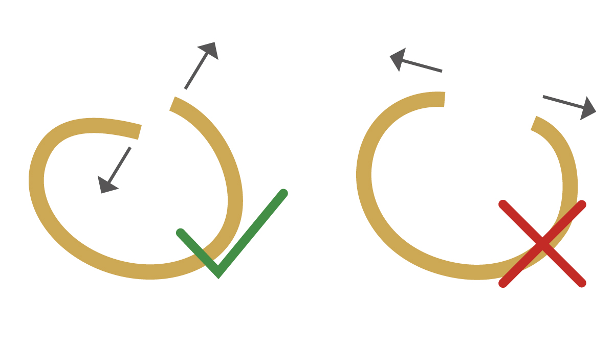 Easy gold earrings tutorial : Step 2