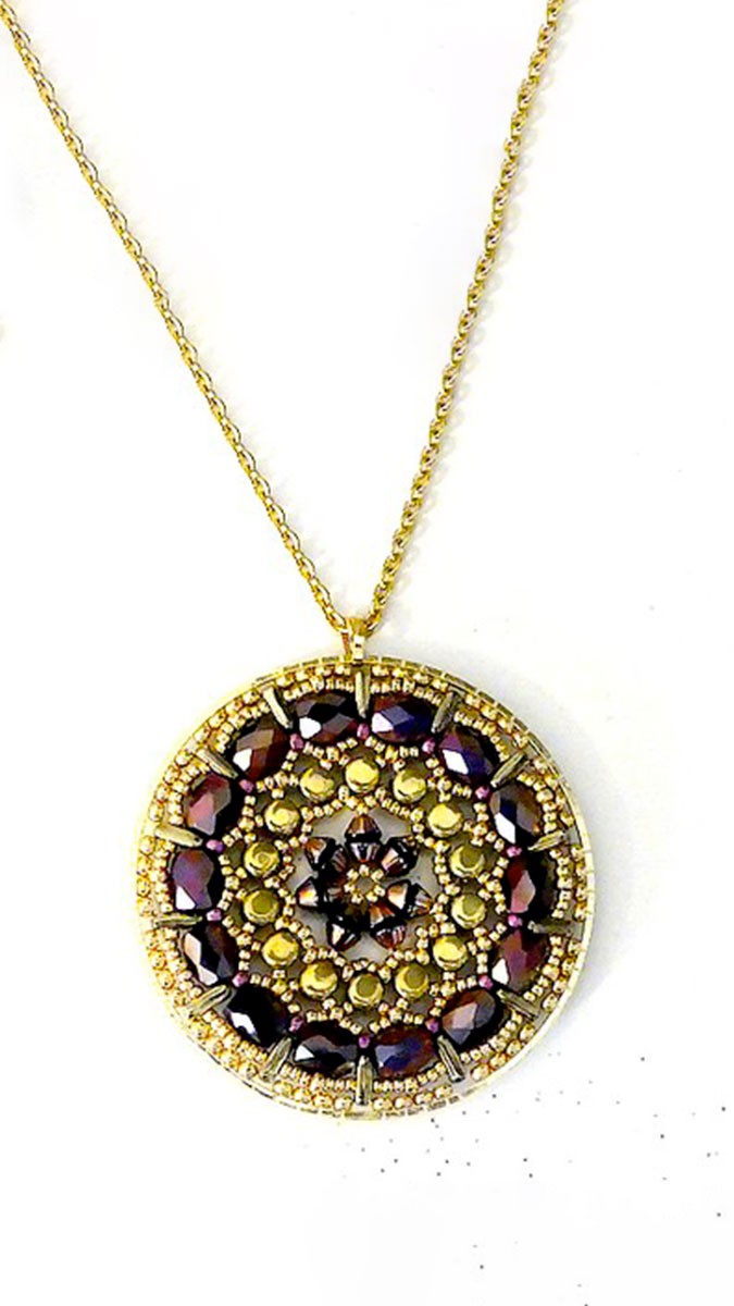 Schema Romance pendant with Baros and Konos beads by Puca Schema Romance pendant with Baros and Konos beads by Puca