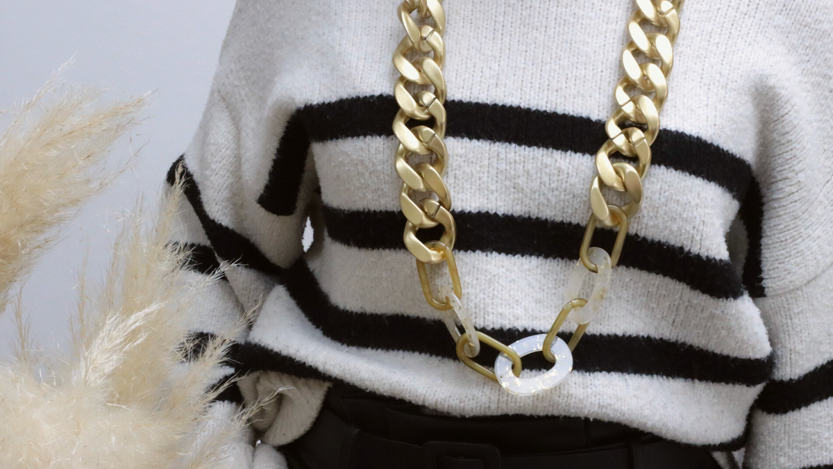 DIY Necklace big golden links