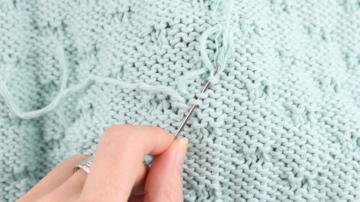 Knitted baby blanket : Step 5 Knitted baby blanket : Step 5