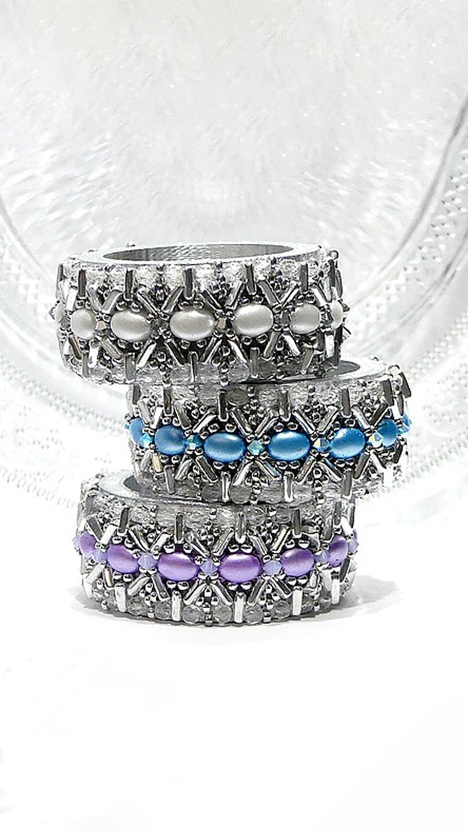 Schema  DIY festive napkin ring with Samos beads Les Perles by Puca®.