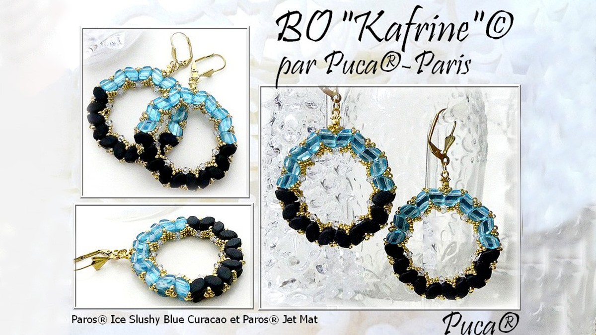 Schema  Paros glass beads Kafrine earrings by Puca®.
