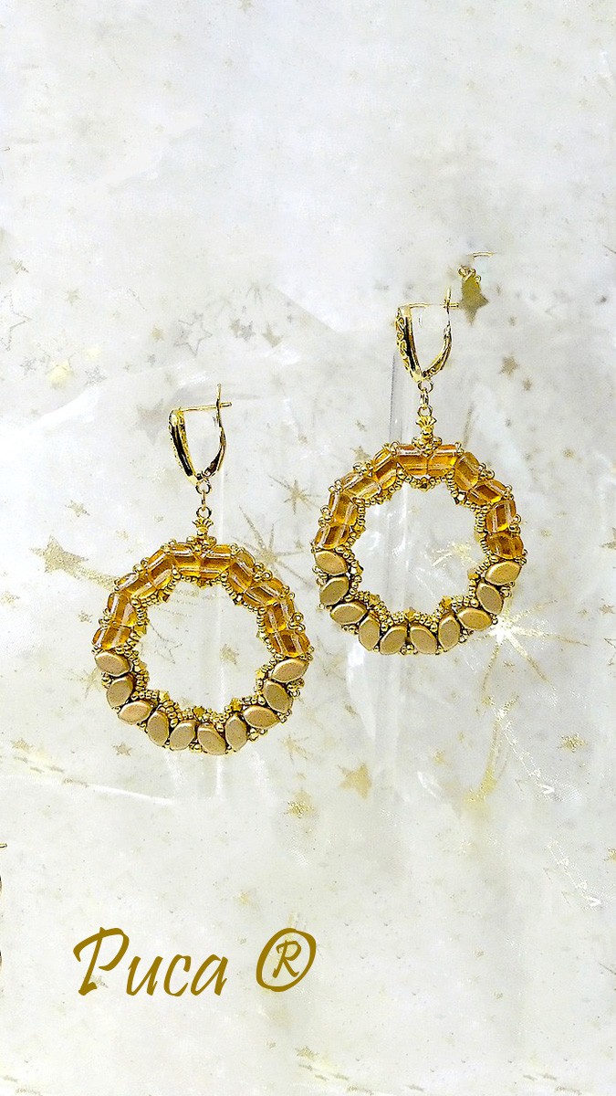 Schema  Paros glass beads Kafrine earrings by Puca®.