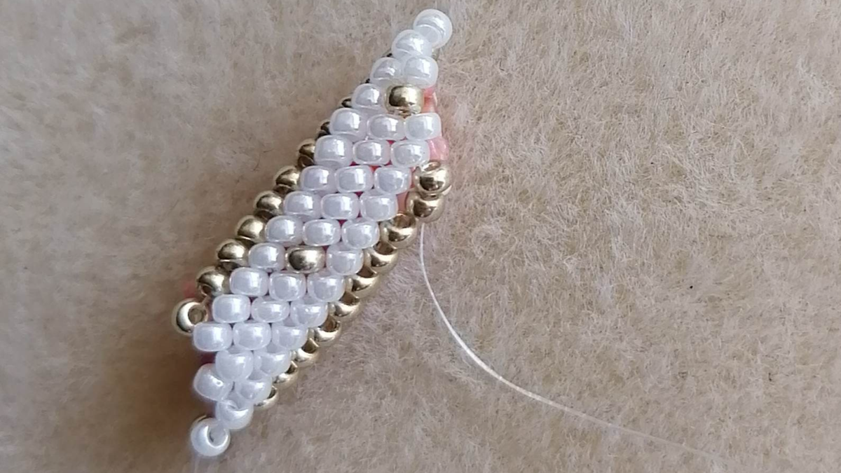 Peytwist weaving bracelet tutorial : Step 11 Peytwist weaving bracelet tutorial : Step 11