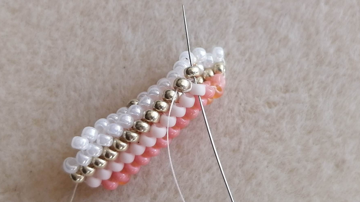 Peytwist weaving bracelet tutorial : Step 12 Peytwist weaving bracelet tutorial : Step 12