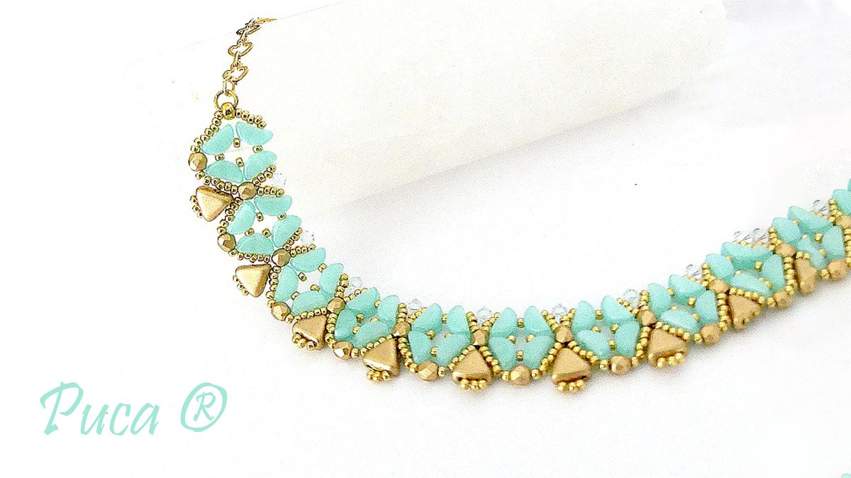 Schema  Opaline Necklace with Kos Opal beads by Puca® tutorial